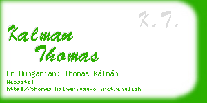 kalman thomas business card